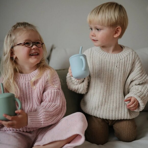 Silicone Training Cup & Straw for Toddlers, BPA Free Baby Straw Cup1 Cup - Picture 9 of 9